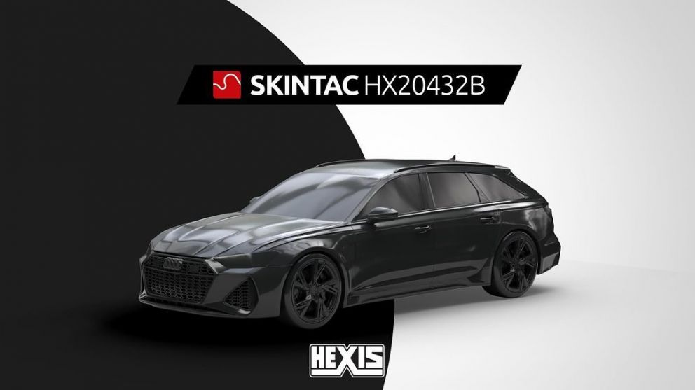 Виниловая плёнка Hexis Dark Grey (Серая глянцевая) HX20432B, 1.52 