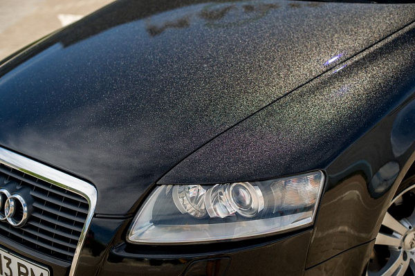 Виниловая плёнка Hexis Black Sparkle Fine Glitter (Чёрный глянцевый глиттер) HX20NEPB, 1.52 