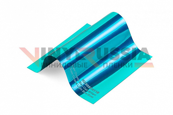Виниловая плёнка Hexis Light Blue Super Chrome (Голубой глянцевый хром) HX30SCH11B, 1.37 