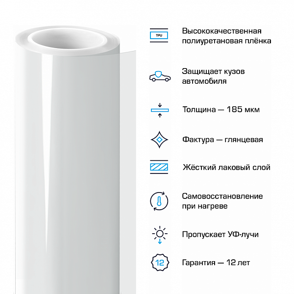 Полиуретановая плёнка MEMBRANE TPU Platinum (Прозрачная глянцевая), 1.52 