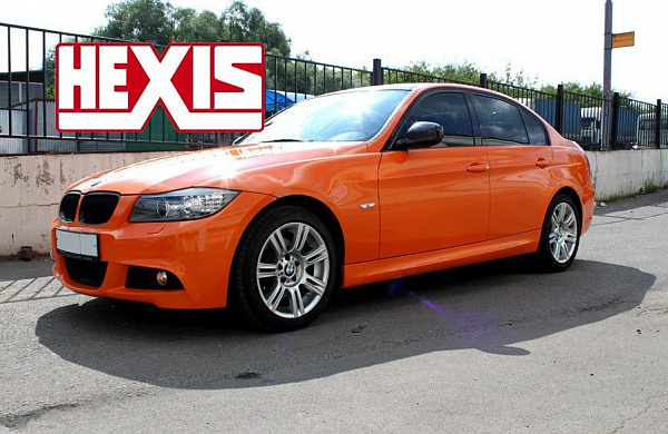 Виниловая плёнка Hexis Orange Red (Оранжевая глянцевая) HX20165B, 1.52 